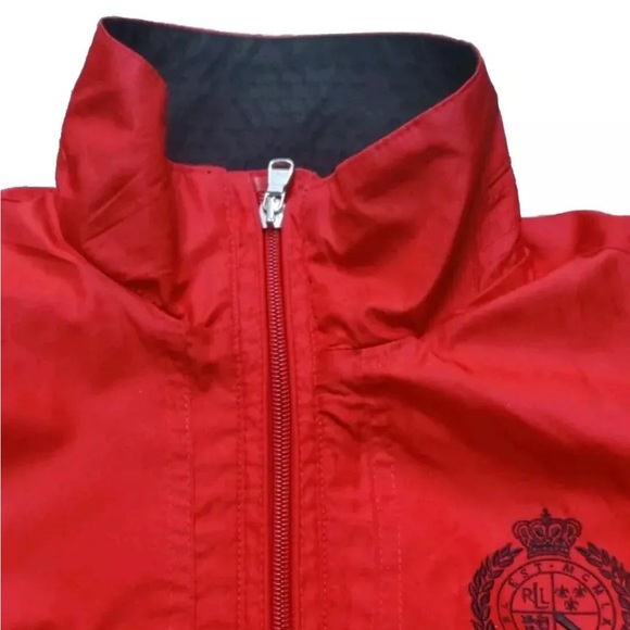 Lauren Ralph Lauren Women’s Small Red Windbreaker Coat with Zip - Picture 9 of 9